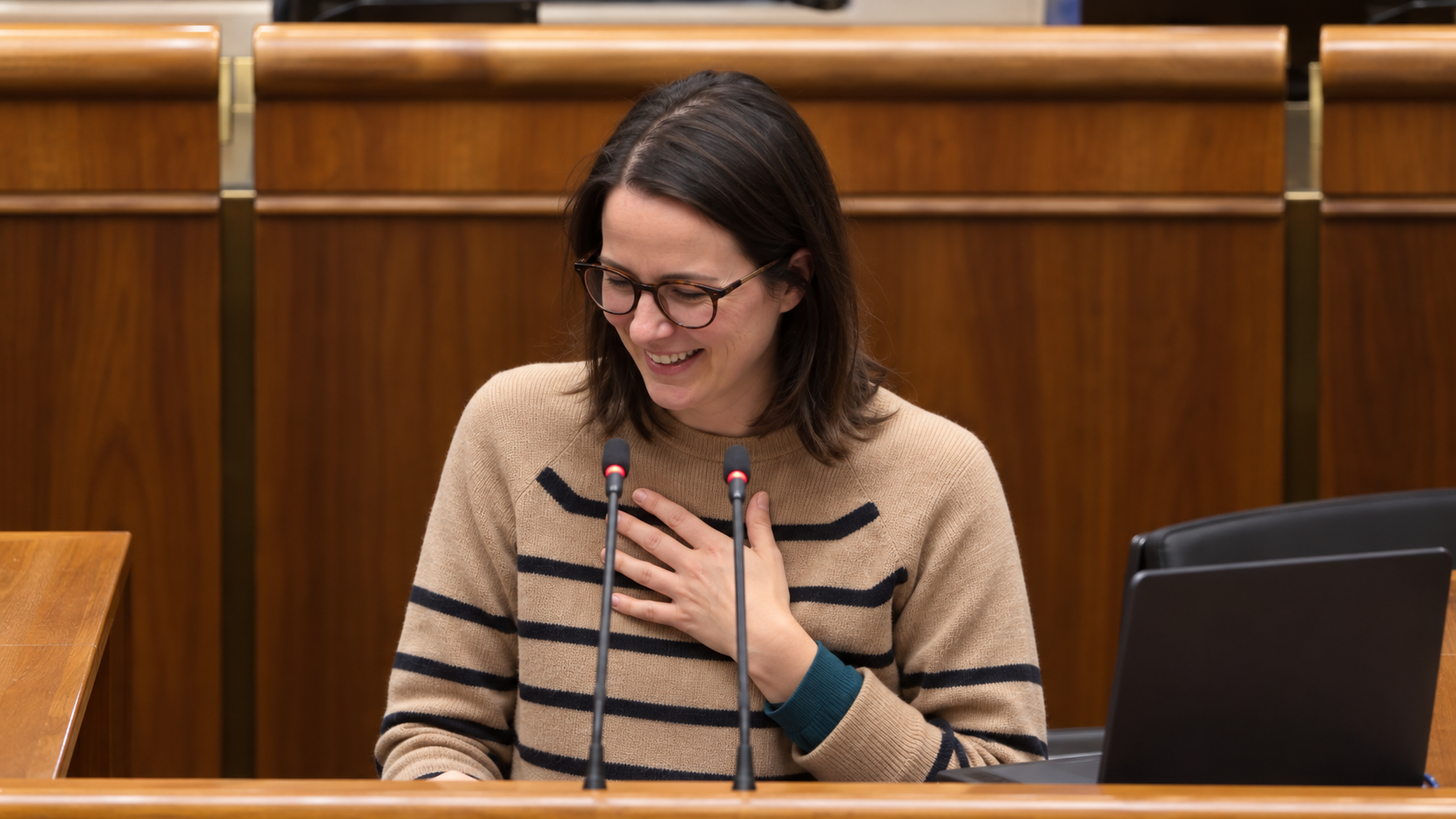 Na snímke vysmiata poslankyňa NR SR Zuzana Števulová počas vystúpenia v rozprave