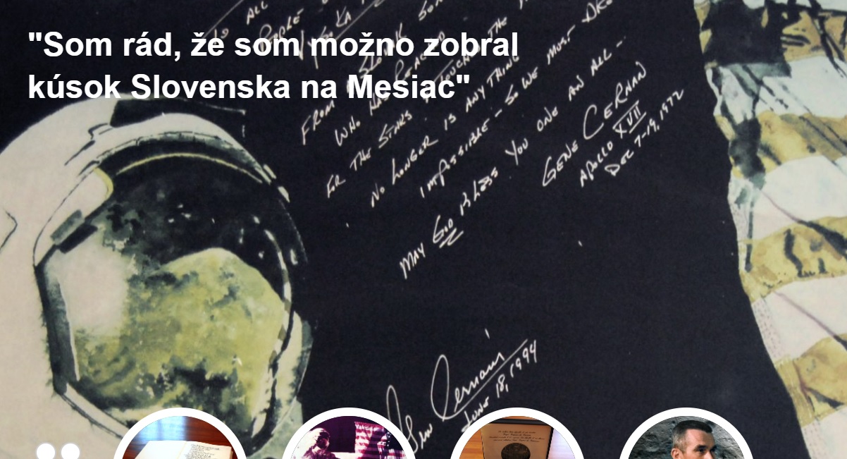 Na snímke odkaz E. A. Cernana