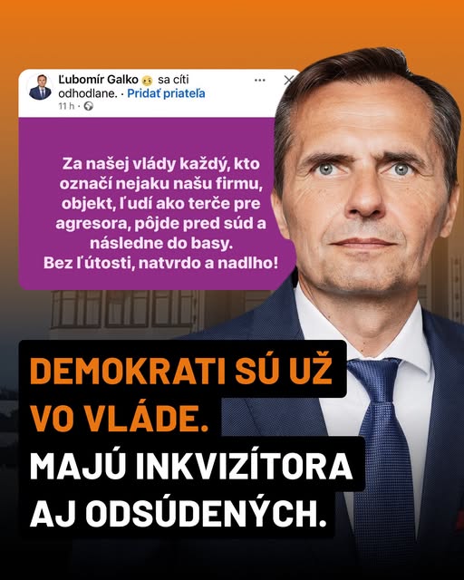 Grafika so statusom Ľubomíra Galka