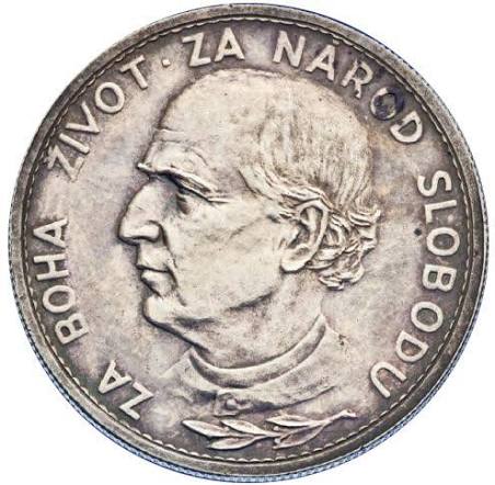Na striebornej minci o. Andrej Hlinka, 5Ks