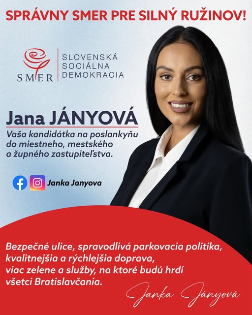 Jana Jányová, kandidátka na tri poslanecké miesta