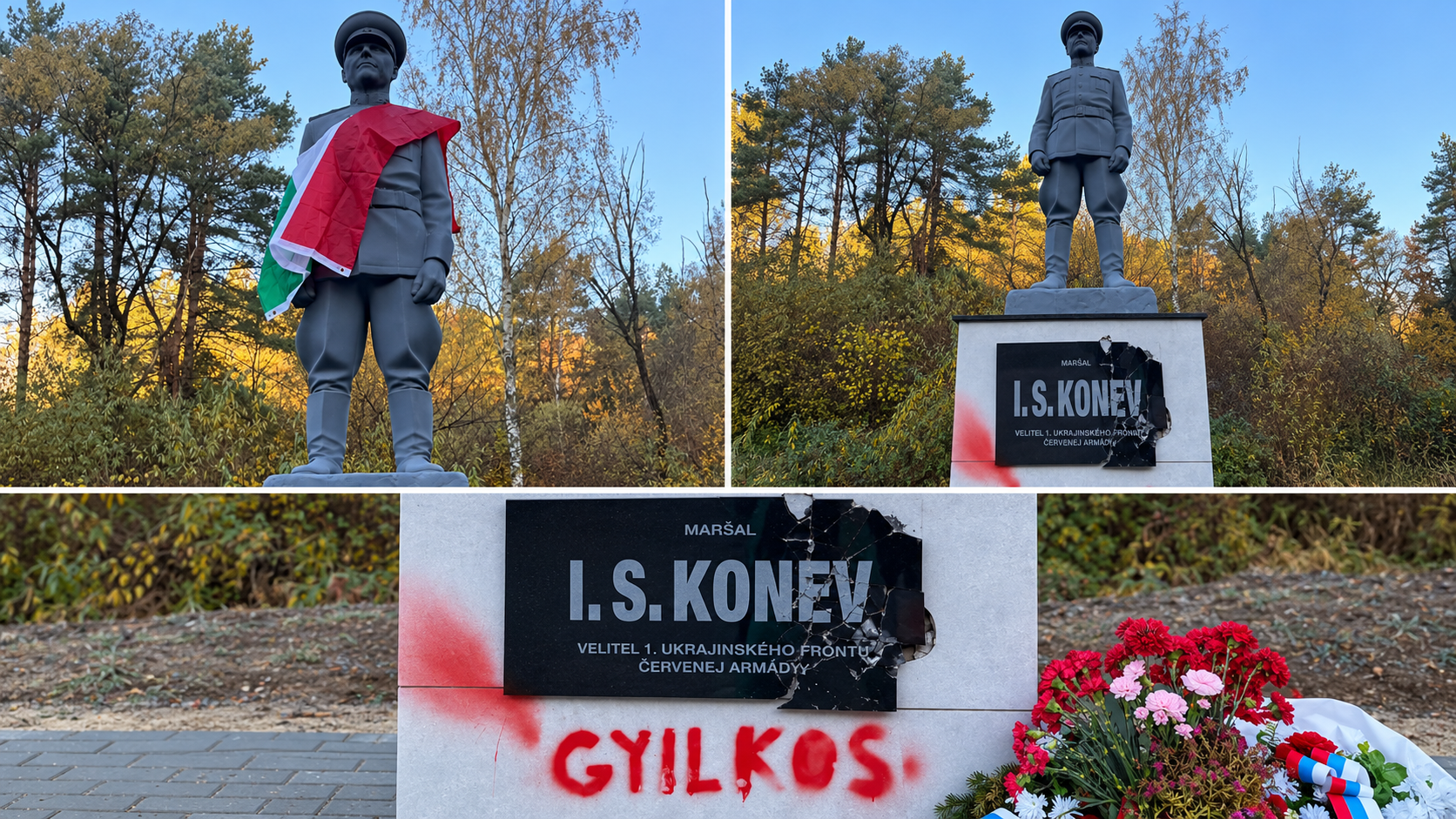 Socha maršala Koneva poškodená! Stopy vedú do Maďarska. Tu už nejde len o vandalizmus, varuje autor diela