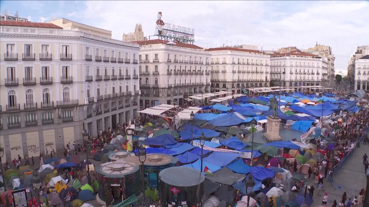 Madrid pod stanmi, protest
