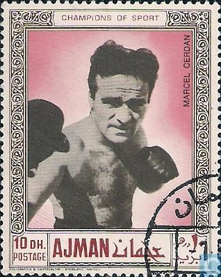 Na marockej známke Marcel Cerdan