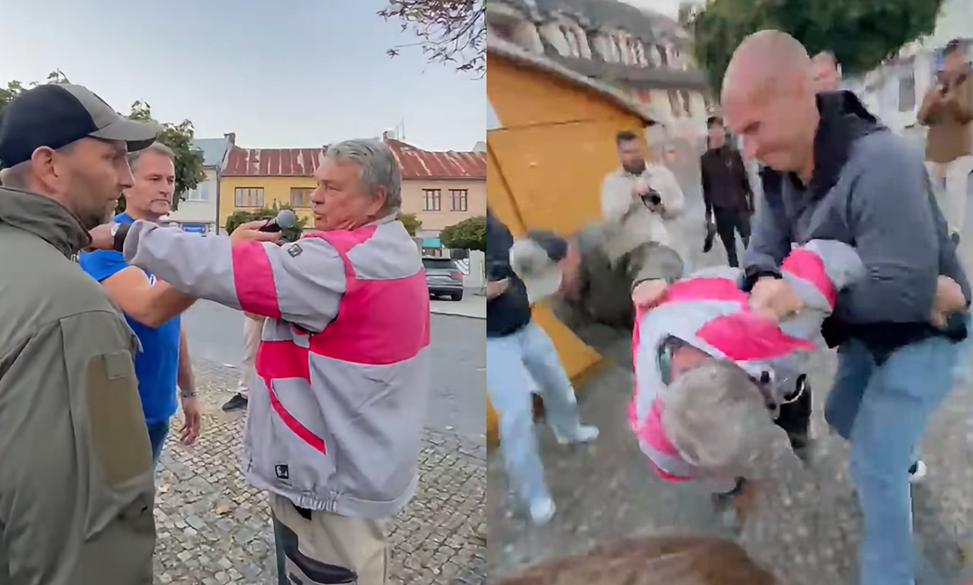 Antikonfliktný tím na mítingu Matoviča zrazil seniora k zemi, po kritike skončil na polícii