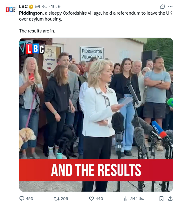 Britská dedina Piddington hlasovala za odtrhnutie z Británie. Protestuje proti migračnej politike Londýna