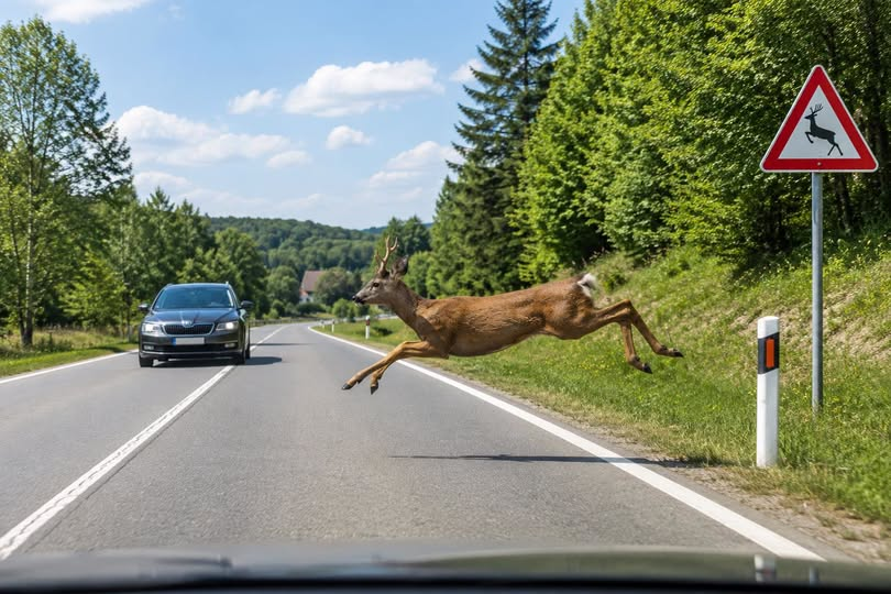 Srna pred kapotou, tma a sekundy na rozhodnutie! Policajti radia, ako reagovať