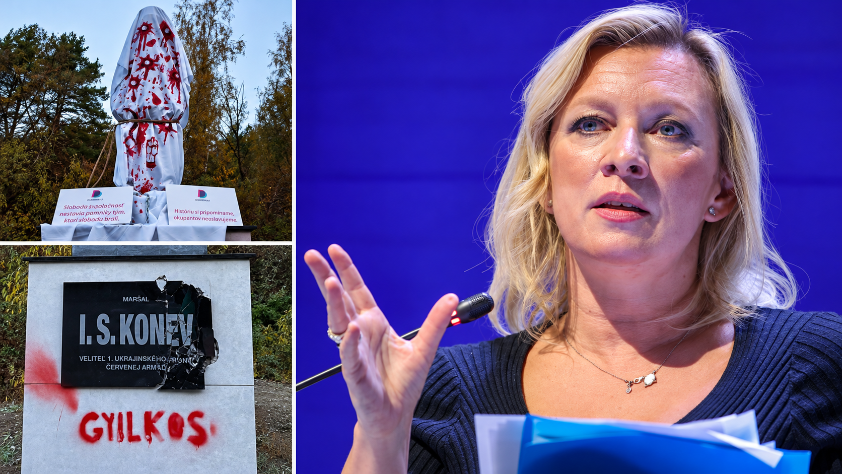 ROZHORČENÉ VEĽVYSLANECTVO! Očakávame, že zneuctenie bude riadne prešetrené, reaguje Mária Zacharovová na poškodenie sochy v Kružlovej