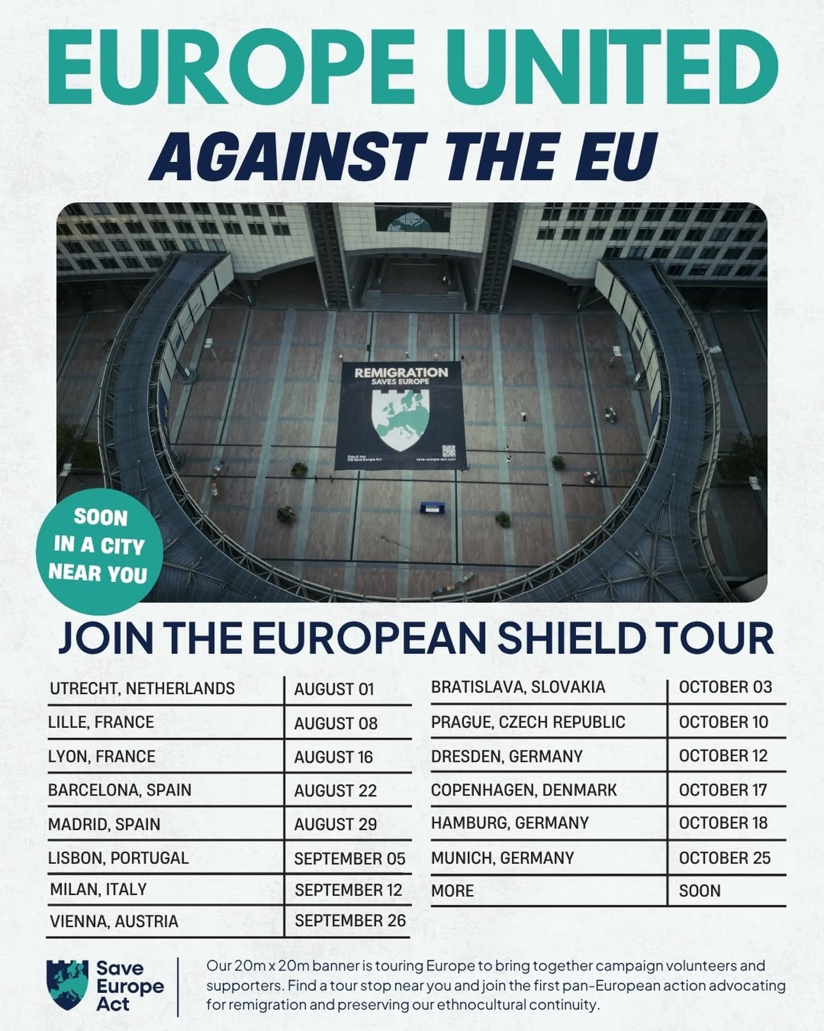 na snímke kalendár série podujatí European shield tour