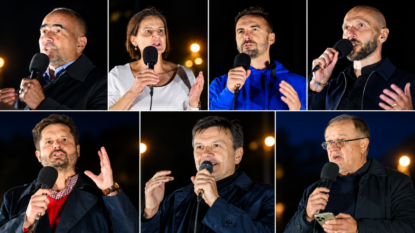 Na snímke opoziční predstavitelia