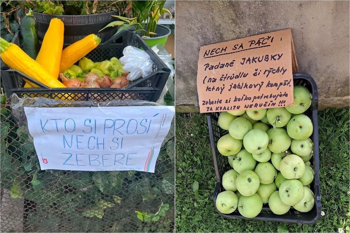 FOTO: Krásny zvyk si získava Slovákov. Ľudia nechávajú pred domami úrodu úplne zadarmo