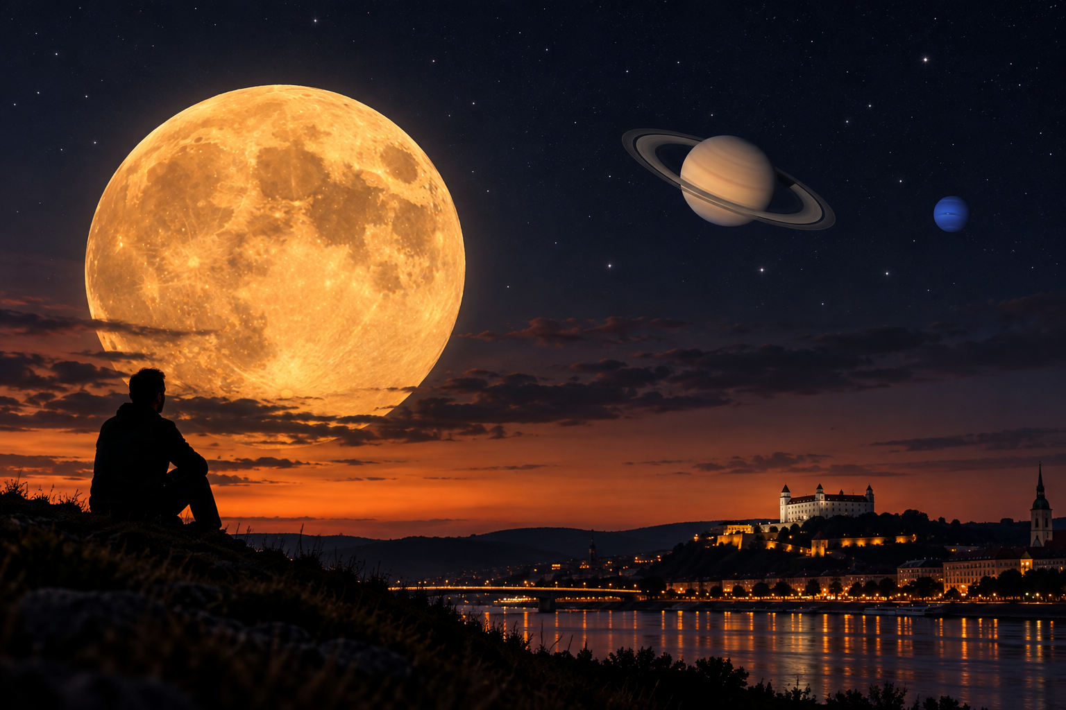 V SOBOTU SA POZRITE NA OBLOHU: Mesiac nebude sám, objaví sa pri ňom Saturn