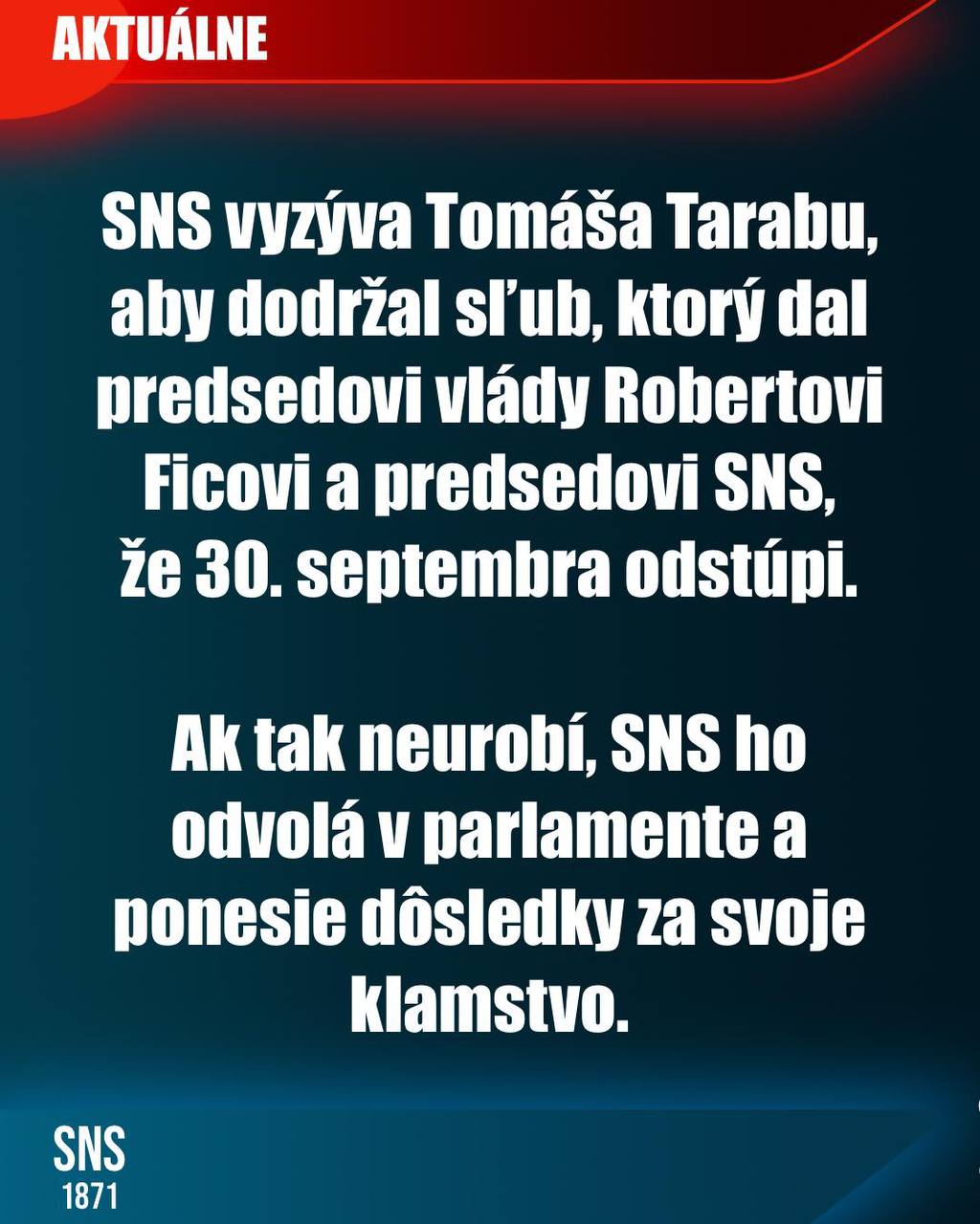 Stanovisko SNS