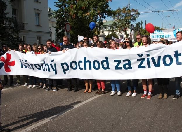 Na snímke Národný pochod za život