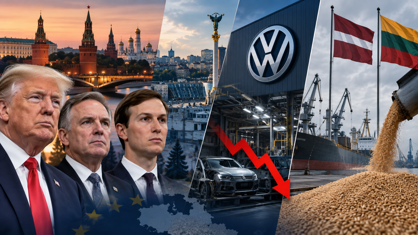 Hlavné správy z 5. septembra: Podrobnosti o ceste Witkoffa a Kushnera do Moskvy a Kyjeva. Volkswagen čakajú škrty. Lotyšsko a Litva sa pripravujú obmedziť tranzit z Ruska